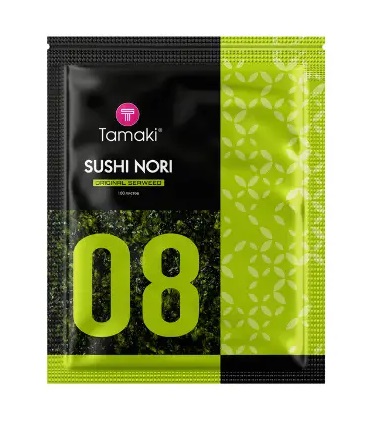 Водоросли Нори Tamaki № 8 морские сушеные прессованные 100л