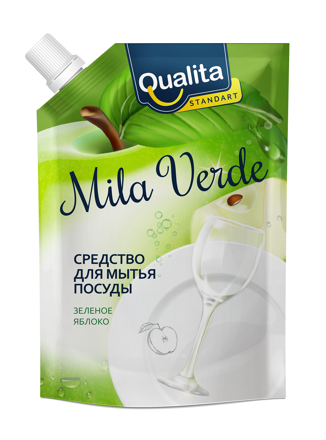 Средство для мытья QUALITA для посуды фруктов и овощей FRUTTO MILA VERDE 450мл