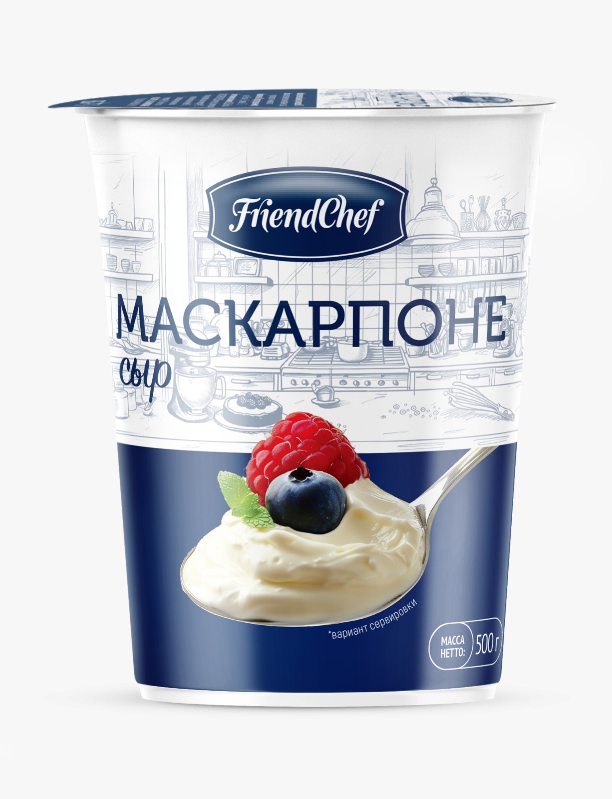 Сыр Маскарпоне 82% Пласт.банка 0,5 кг*6шт