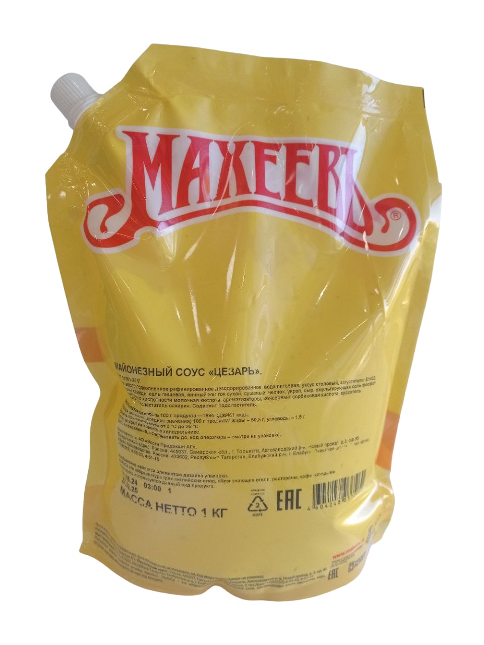 Майонезный соус Махеевъ Цезарь 50,5% 1000 гр.