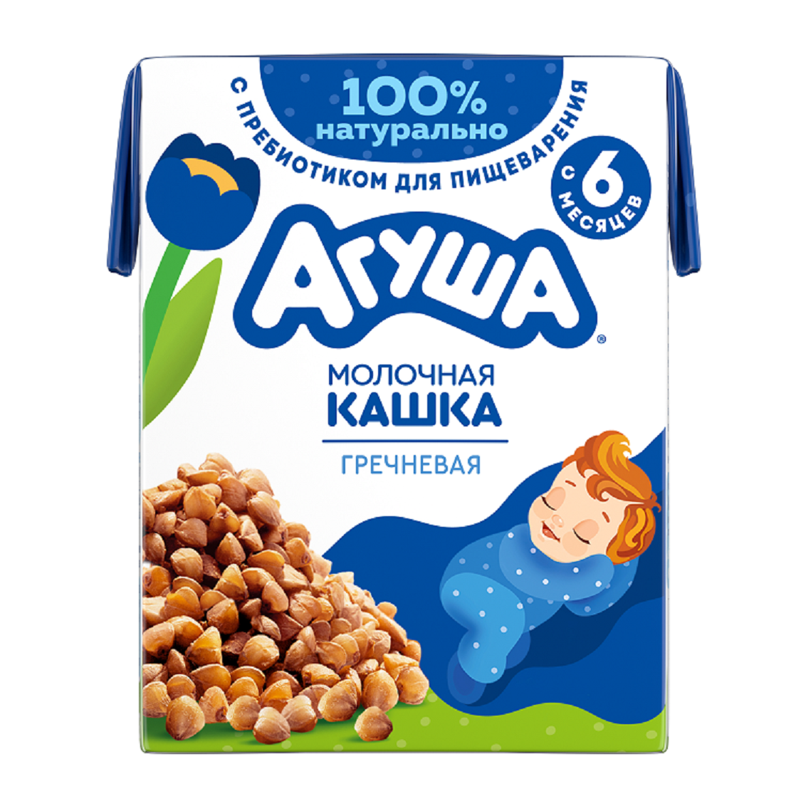 Каша Агуша мол. Засыпай-ка Гречневая 2,5% 200мл (18шт)