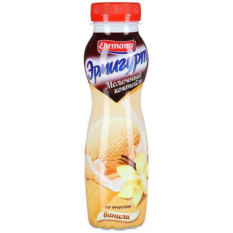 Коктейль мол Эрмигурт ул.пастер. 2,5% 280 г ваниль