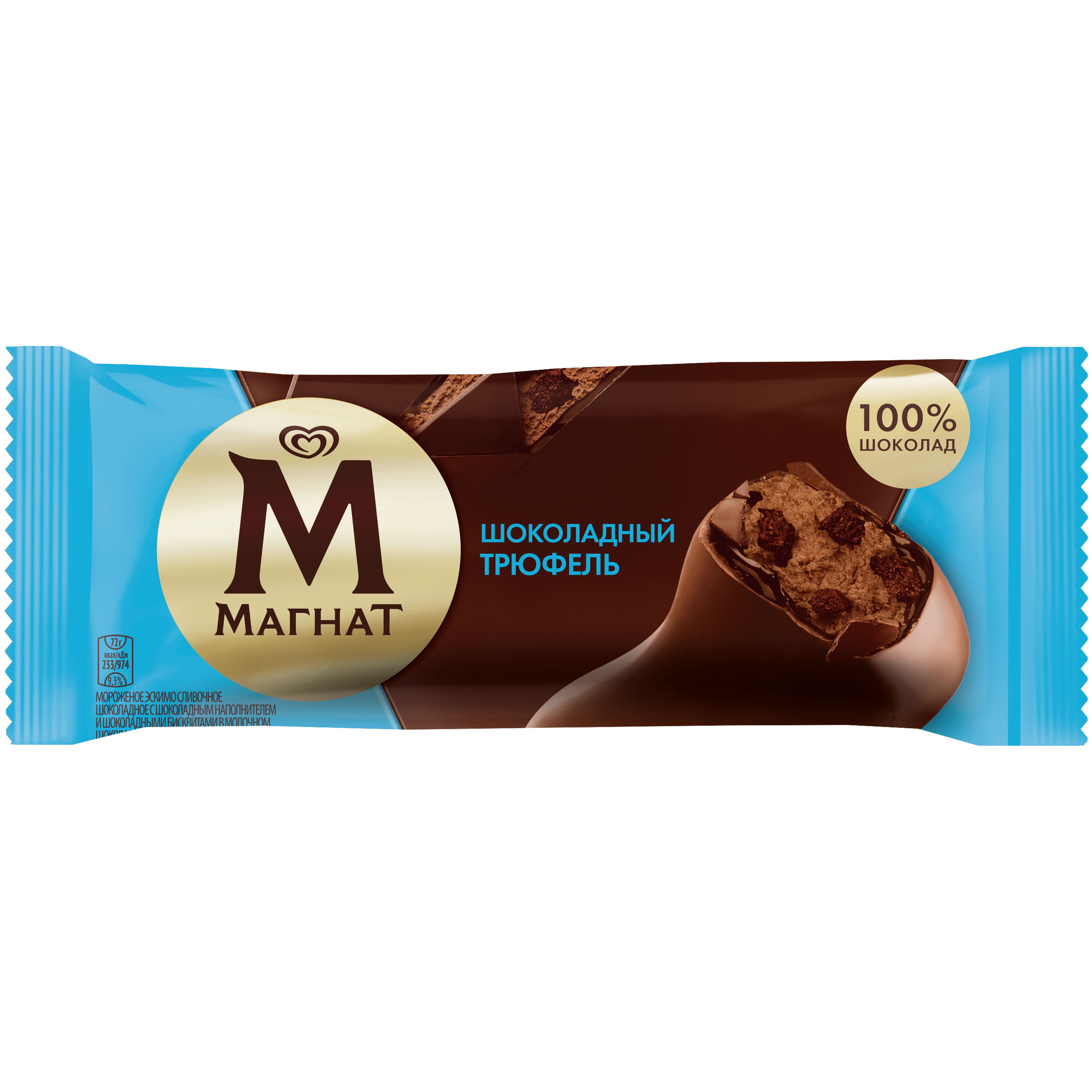 Мороженое ЮЛ эскимо МАГНАТ ШОКОЛДН ТРЮФЕЛЬ 24*72г