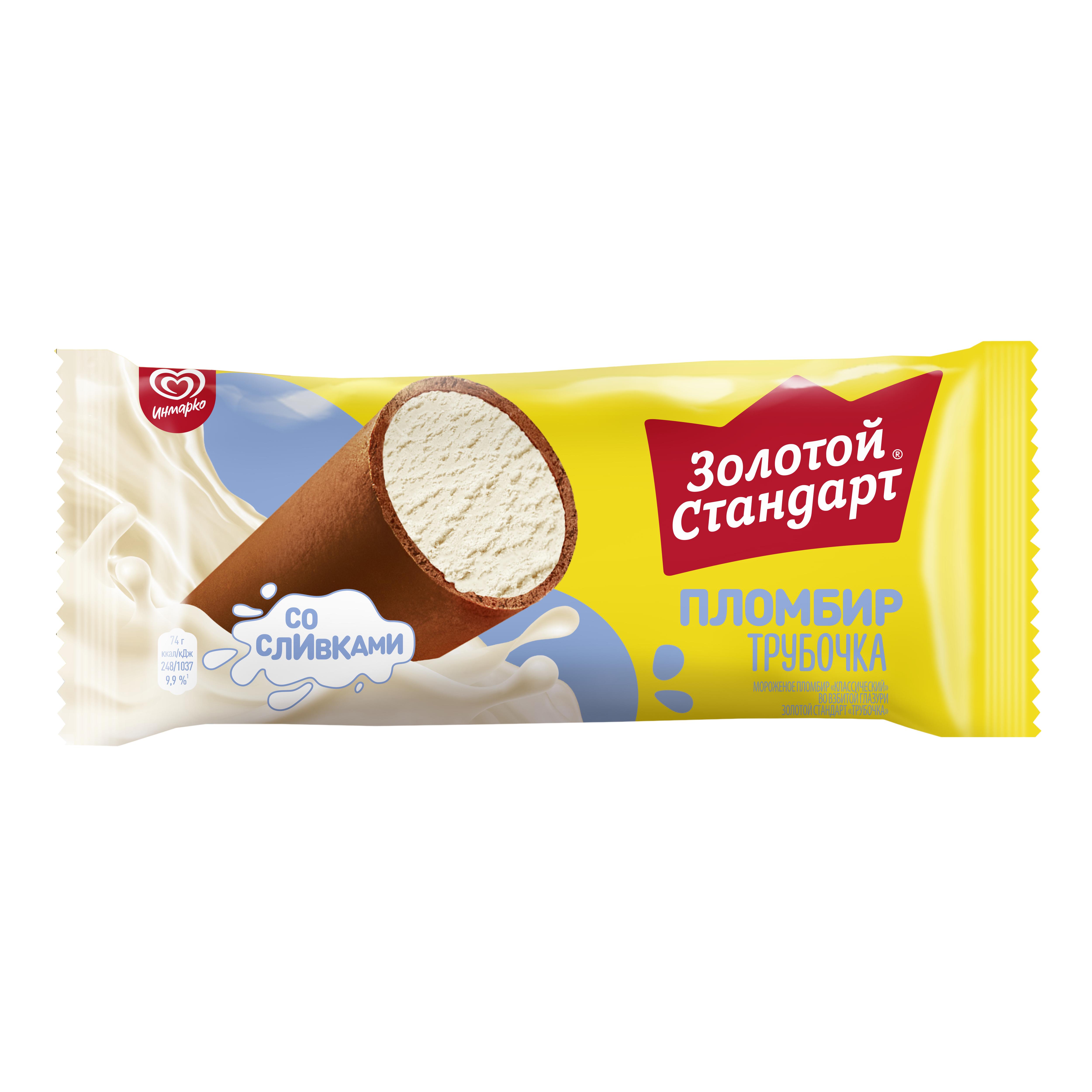 Мороженое ЮЛ трубочка пл-р ЗОЛОТОЙ СТАНДАРТ КЛАССИЧЕСКИЙ 24*74г