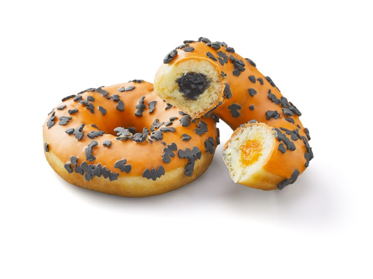 Донат Stokson HALLOWEEN c двойной начинкой и посыпкой коробка 12 шт*73 г