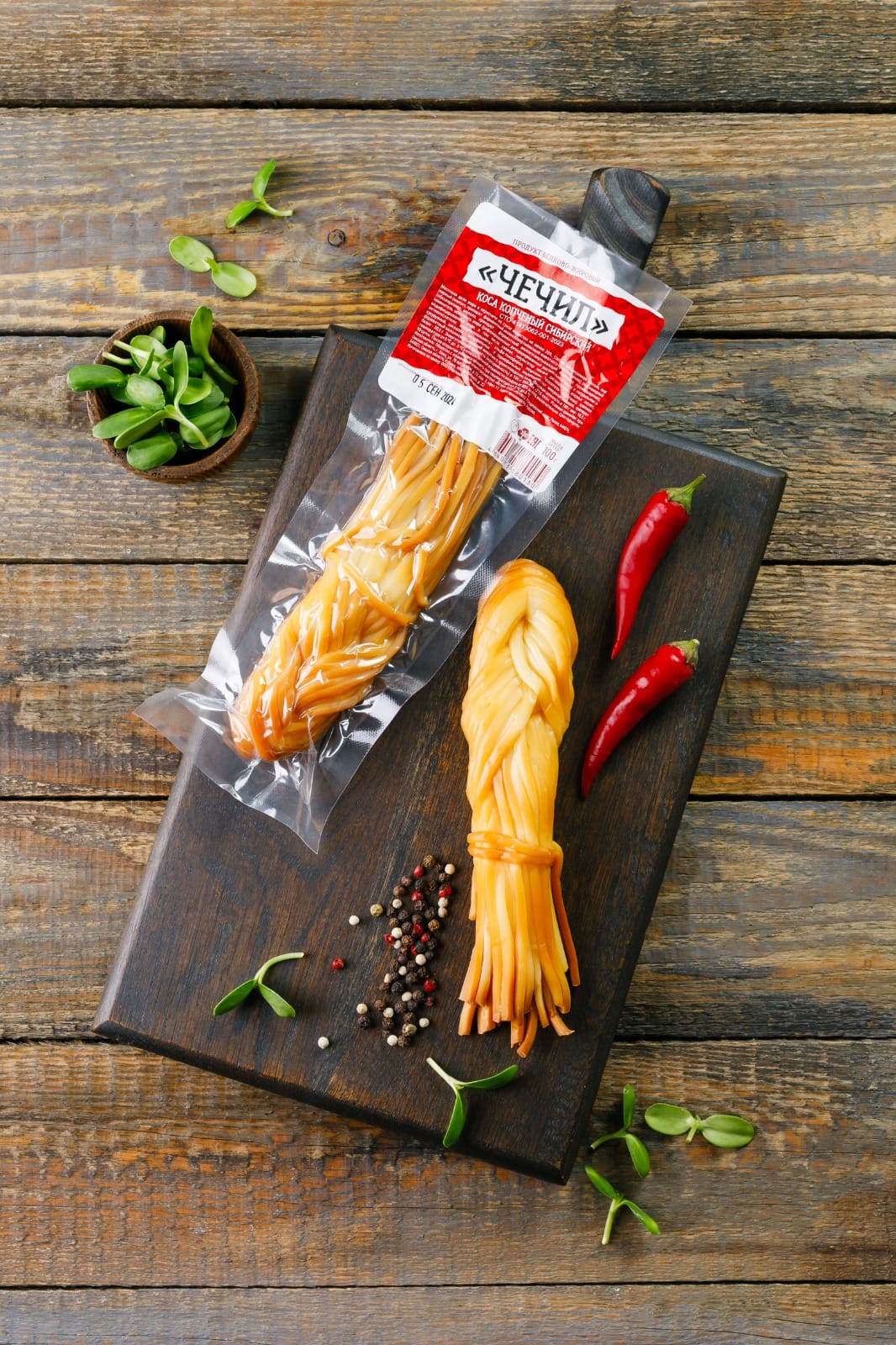 Белково-жировой продукт Коса ТД Межениновский копченый Сибирский 100г