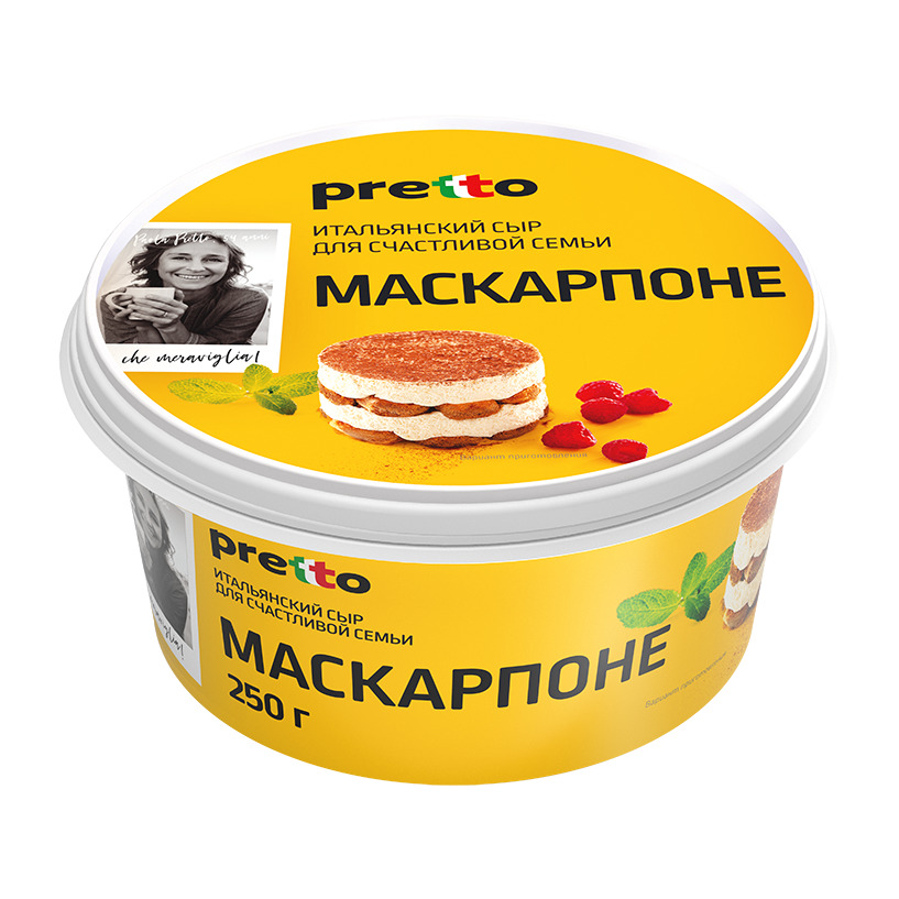 Сыр Pretto Маскарпоне , 80%, 250 гр.