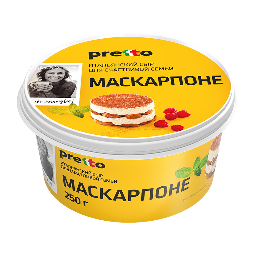 Сыр Pretto Маскарпоне , 80%, 250 гр.