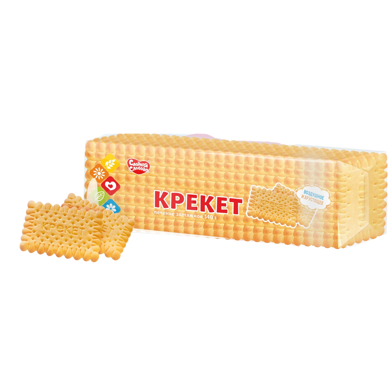 Печенье Сладкая Слобода Затяжное Крекет 340гр/15шт