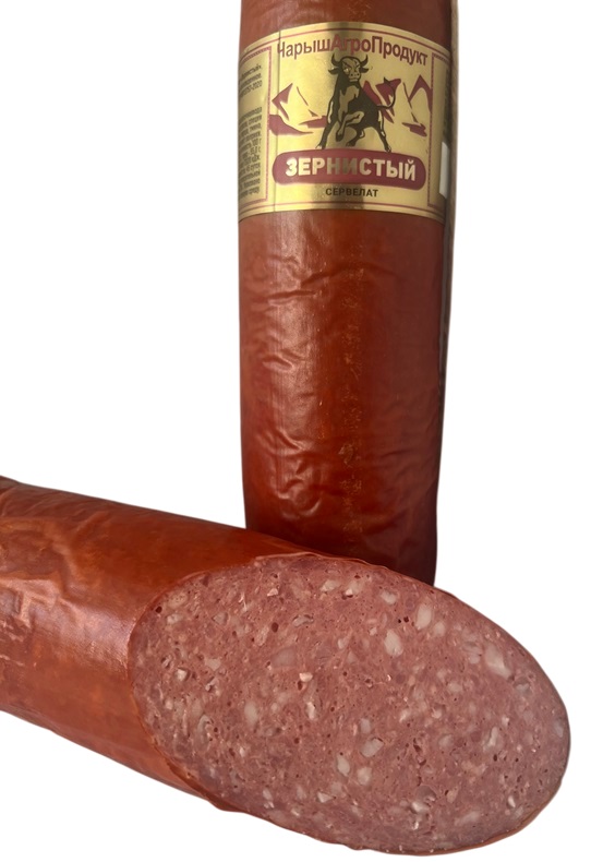 Колбаса в/к ЧАП Сервелат Зернистый вес