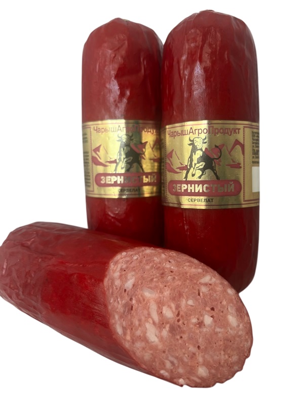 Колбаса в/к ЧАП Сервелат Зернистый 370гр
