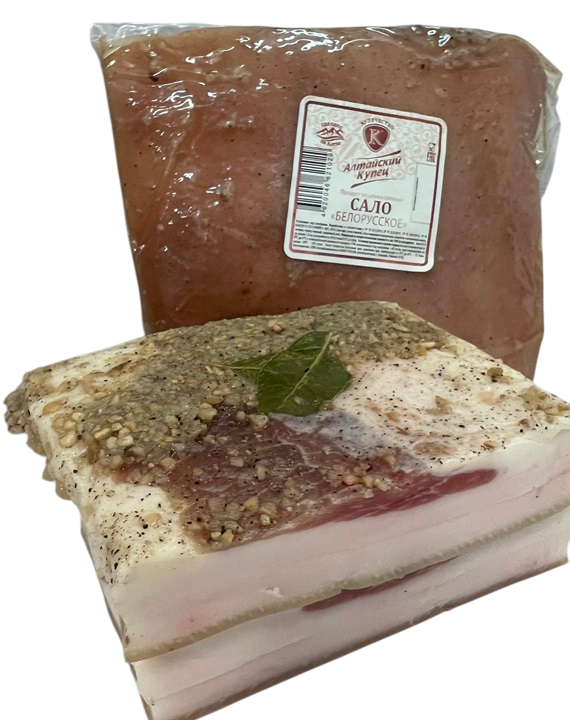 Сало Алтайский купец Белорусское соленое в/у вес