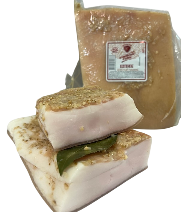 Шпик Алтайский купец Домашний соленый в/у премиум чеснок крестьянка вес